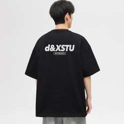 d&x 夏季男士宽松休闲短袖T恤男式潮流运动打底上衣