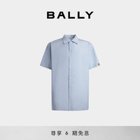 BALLY巴利24春夏蓝色棉质男士衬衫6308057 天蓝色 50