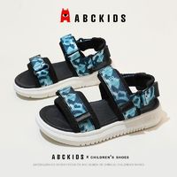 百亿补贴：ABCKIDS 儿童童鞋2024夏季新款女童露趾凉鞋运动软底魔术贴沙滩鞋