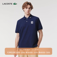 LACOSTE法国鳄鱼男装24年纯色简约短袖Polo衫PH8017 166/藏青色 2 /165