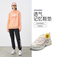 SKECHERS 斯凯奇 D'lites 1.0 女子休闲运动鞋 66666214/WLPK 白色/浅粉色 35