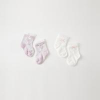 戴维贝拉 儿童袜子夏季儿童小女孩短袜宝宝透气弹力袜