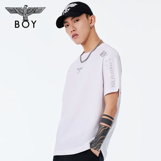 BOY LONDON春夏24男女同款T恤肌理印花立体印花烫钻短袖N01031 白色 M