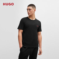 HUGO男士2024夏季三件装徽标装饰棉质打底短袖T恤 001-黑色 M