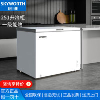 百亿补贴：SKYWORTH 创维 冰柜251升家用大容量卧式单温单箱冷冻冷藏两用节能小型冷柜