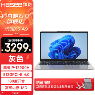 优雅X5 A9 i9-12900H 笔记本电脑 16G/512G/45%色域/灰色