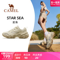 CAMEL 骆驼 运动鞋女2024春季新款女鞋休闲鞋女款鞋子厚底老爹鞋