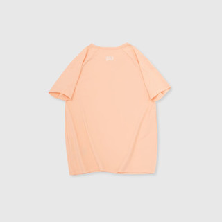 Gap男女童2024春季吸湿速干凉感logo短袖T恤儿童装上衣890530 橘色 150cm(L)亚洲尺码
