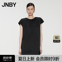 JNBY24夏衬衣宽松圆领短袖5O5213770 001/本黑 L