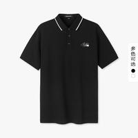 gxgjeans 2024夏季新款商务Polo简约字母刺绣男式POLO衫男短袖