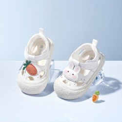Mutong 牧童 2024夏季甜美可爱公主凉鞋软底包头学步鞋女宝宝小兔子步前鞋