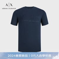 EMPORIO ARMANI ARMANI EXCHANGE24春季AX男装圆领刺绣徽标印花T恤