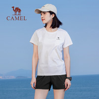 CAMEL 骆驼 女装短袖t恤2024夏季新款速干透气情侣圆领运动半袖体恤女