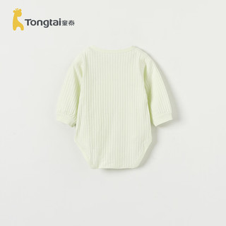 童泰（TONGTAI）婴儿连体衣夏季纯棉提花宝宝衣服儿童家居服内衣新生儿包屁衣 绿色 73cm