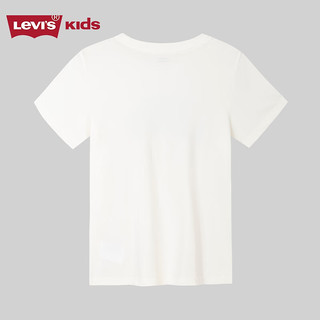 Levi's李维斯童装儿童短袖T恤24夏男童复古贴布上衣 明亮白 150/72(M)