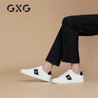 GXG 男鞋蜜蜂刺绣小白鞋侧边反光板鞋男士休闲潮鞋