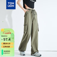 唐狮 TONLION2024春夏女薄款工装休闲长裤TB 军绿 S