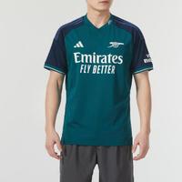 adidas 阿迪达斯 修身款短袖男装上衣户外跑步时尚休闲足球服运动球衣T恤