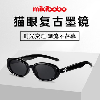 mikibobo 米奇啵啵 猫眼复古墨镜Bns16-1 黑色