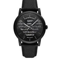 安普里奥·阿玛尼机械手表简约镂空机械男表 黑色镂空AR60032