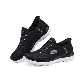 斯凯奇（Skechers）闪穿鞋Silp ins一脚蹬简约休闲运动鞋舒适轻质布鞋150125 黑色/BLK 37.5