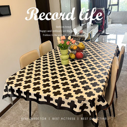 后构想 法式桌布免洗防水防油桌垫隔热餐桌垫轻奢高级感长方形台布可定制