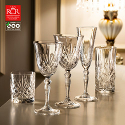 RCR 红酒杯套装刻花玻璃杯高脚杯葡萄酒杯家用香槟杯水晶玻璃杯