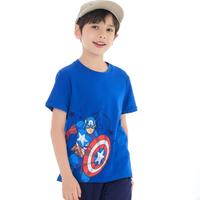 Disney 迪士尼 透气儿童T恤夏季圆领男童短袖上衣