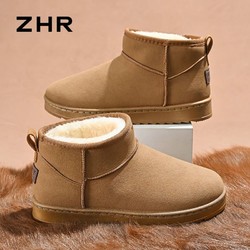 ZHR 则则雪地靴男冬季2024户外防滑高帮棉鞋秋冬加绒加厚保暖男鞋