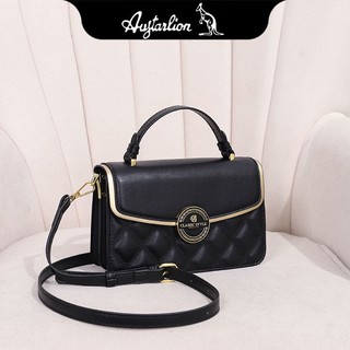 Augtarlion 新款轻奢菱格小方包百搭时尚多层高级感手提黑色斜挎包