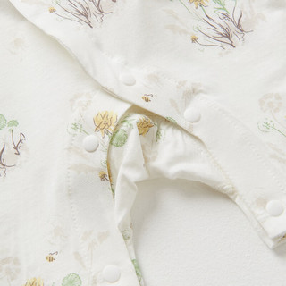 童泰（TONGTAI）婴儿和服连体衣夏季0-6月宝宝衣服新生儿短袖哈衣家居服内衣 绿色 59cm