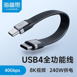 USB4数据线Type-C全功ctoc4PD240W40Gbps8KiPhone15 USB4