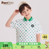 PawinPaw卡通小熊童装2024年夏季男女童翻短袖T恤运动休闲 Green绿色/40 100