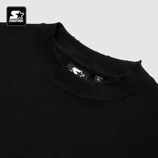 STARTER|印花T恤男女同款2024夏季纯棉短袖潮流T恤 黑色 M