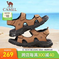 CAMEL 骆驼 2024夏季休闲凉鞋厚底缓震轻便透气舒适凉鞋 G14M307638 驼色 44