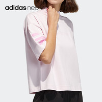 adidas 阿迪达斯 夏季neo女子短款宽松休闲运动短袖T恤 GP5470 A/L码