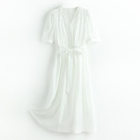 帕罗 法式气质夏季中长裙a字裙名媛风