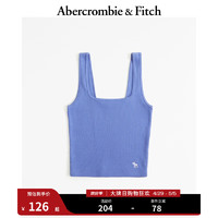 Abercrombie & Fitch 女装 24春夏 美式风基本款辣妹小麋鹿罗纹背心 359015-1 蓝色 XL (170/112A)