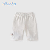 JELLYBABY 杰里贝比 宝宝裤子儿童夏季薄款小女孩夏装2岁女童七分打底裤外穿 米白 80cm
