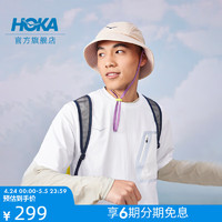 HOKA ONE ONE 新款男款夏季探险帽户外可调节遮阳透气舒适 流沙色 均码
