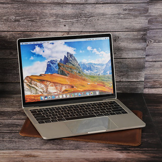 爱国牛（AIGUONIU）适用于Macbook Pro13.3英寸内胆保护套疯马皮笔记本电脑包苹果a 【横款】棕色/brown 13.3英寸