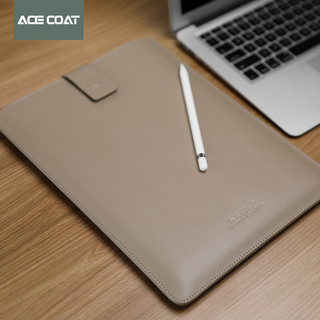 ACE COAT牛皮电脑包适用苹果笔记本Macbook Pro14内胆Air13.6 M3 M2保护套 燕麦色 Air 13.6英寸( 2022 M2 )