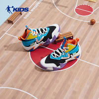 QIAODAN 乔丹 中国乔丹男童篮球鞋网面透气2024夏季新款儿童运动鞋童鞋高帮球鞋