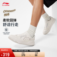 LI-NING 李宁 COMMON 80S回弹休闲鞋男2024夏季小白鞋简约运动鞋子AGCU055