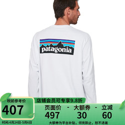 Patagonia 巴塔哥尼亚 巴塔2020L/S P-6 Logo男式休闲潮流卫衣经典百搭新款39161 白色 XL