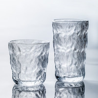 YOUCCI 悠瓷 冰川玻璃杯家用磨砂加厚水杯威士忌冰啤酒杯饮料杯子 冰川玻璃矮杯