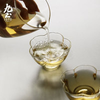 JOTO 九土 樱花玻璃茶杯品茗杯耐热玻璃日式茶杯玻璃功夫茶具水杯玻璃杯
