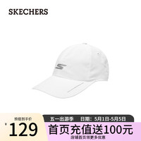 SKECHERS 斯凯奇 2023年百搭潮流棒球帽P223U002 亮白色/0019 均码