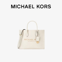 MICHAEL KORS 迈克·科尔斯 礼物送女友MK女包MIRELLA皮质斜挎手提托特包 中号 奶白色