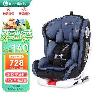 innokids 梦幻精灵系列 IK-08F 儿童安全座椅 0-12岁 太空蓝